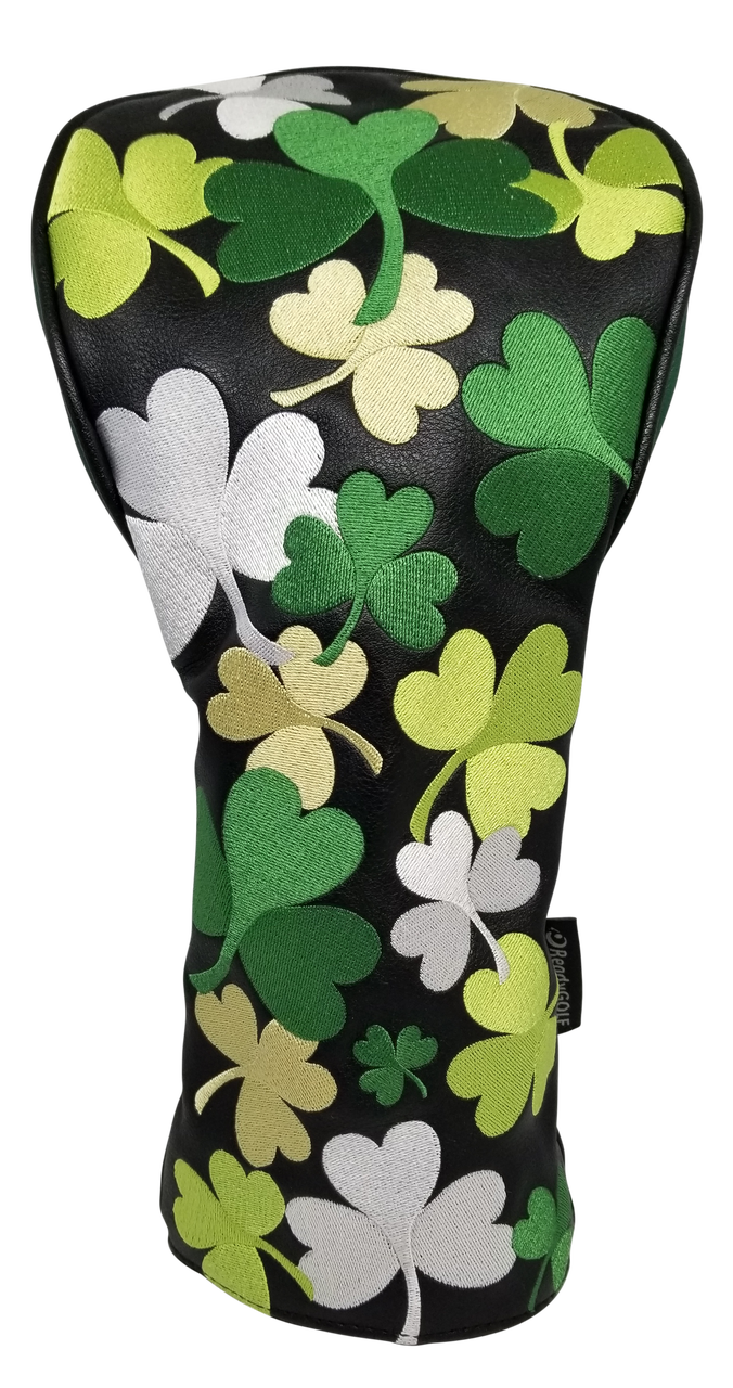 Shamrocks All-Over Embroidered Driver Headcover by ReadyGOLF