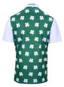 Four-Leaf Clover (White) Mens Golf Polo Shirt by ReadyGOLF