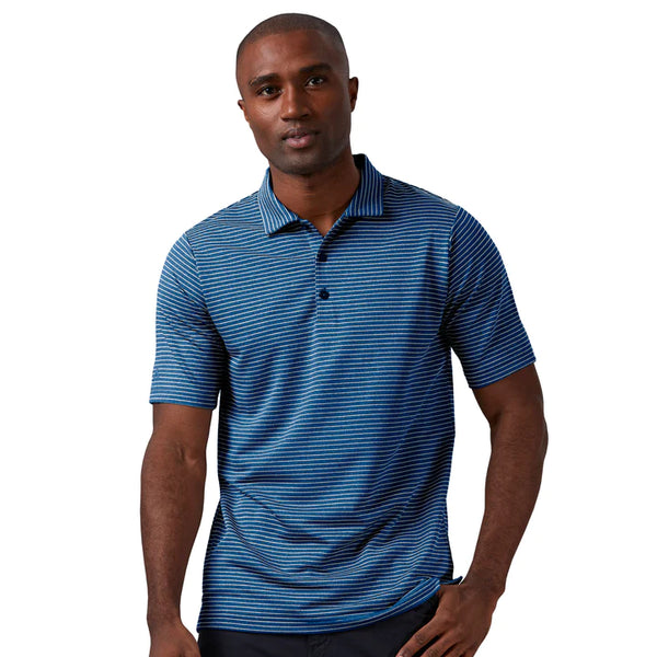 Antigua: Men's Essentials Polo - Bright Blue Heather/White Esteem 104576