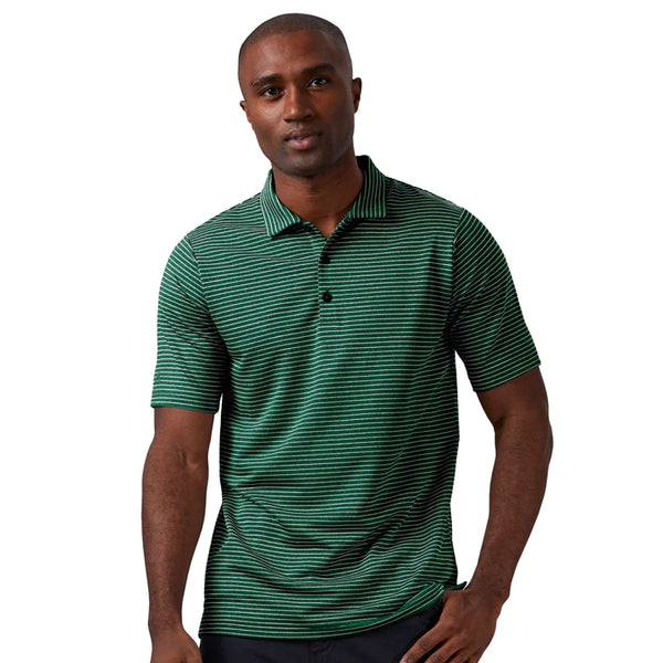 Antigua: Men's Essentials Polo - Evergreen Heather/White Esteem 104576