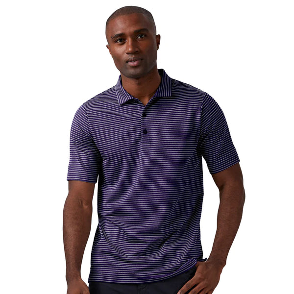 Antigua: Men's Essentials Polo - 677 Dark Purple Heather/White Esteem 104576