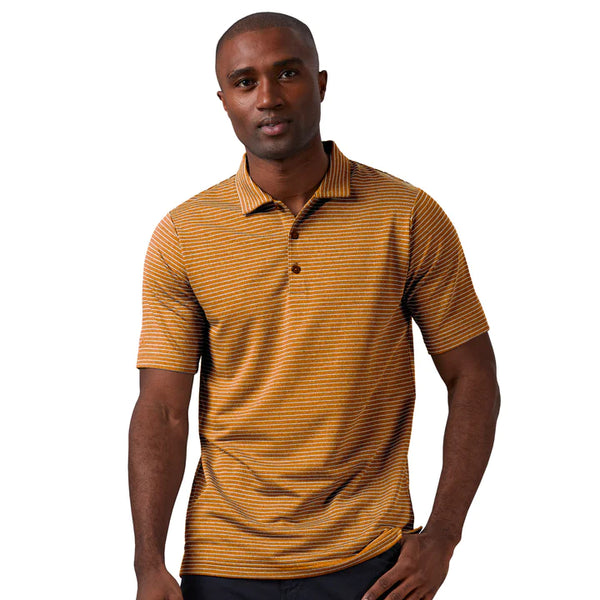 Antigua: Men's Essentials Polo - Burnt Orange Heather/White Esteem 104576