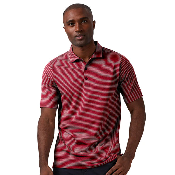 Antigua: Men's Essentials Polo - 883 Dark Red Heather/White Esteem 104576