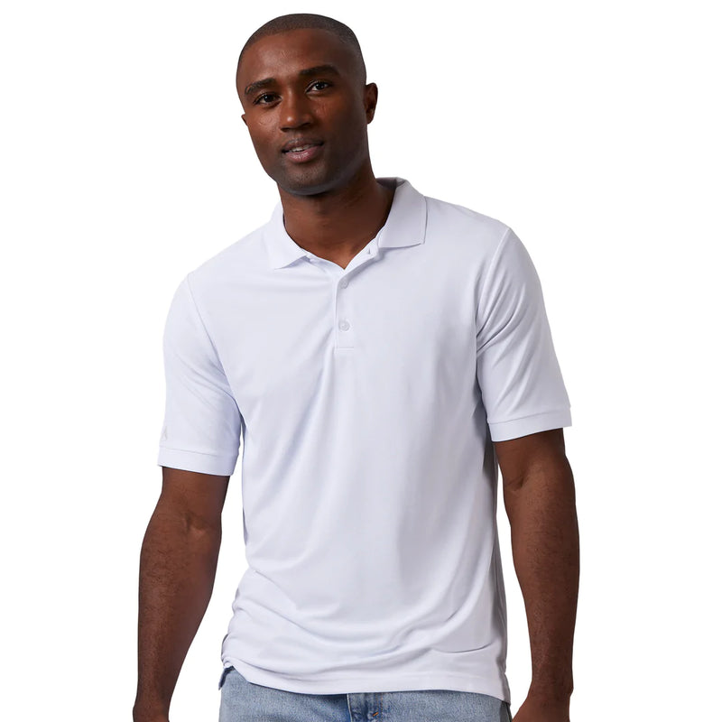 Antigua: Men's Essentials Short Sleeve Polo - White Legacy Pique 104271