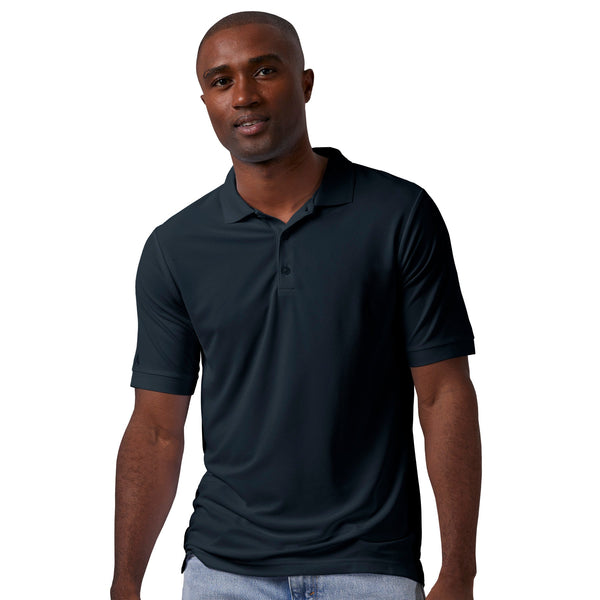 Antigua: Men's Essentials Short Sleeve Polo - Black Legacy Pique 104271