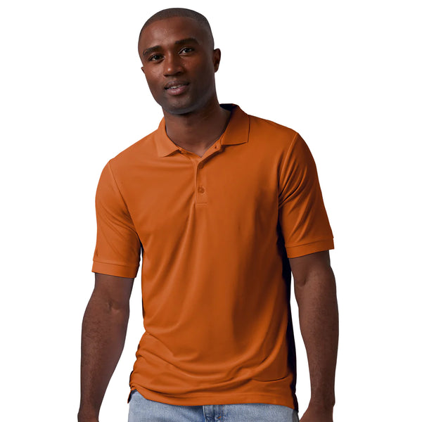 Antigua: Men's Essentials Short Sleeve Polo - Burnt Orange Legacy Pique 104271