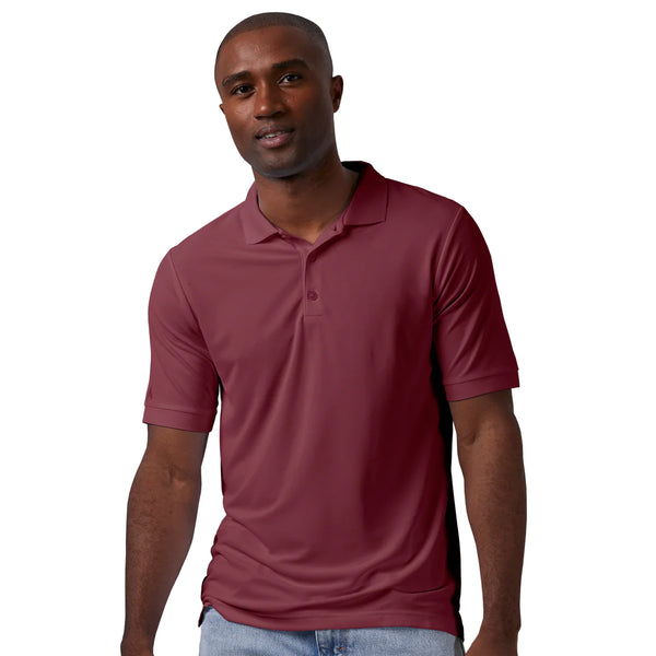 Antigua: Men's Essentials Short Sleeve Polo - Cabernet Legacy Pique 104271