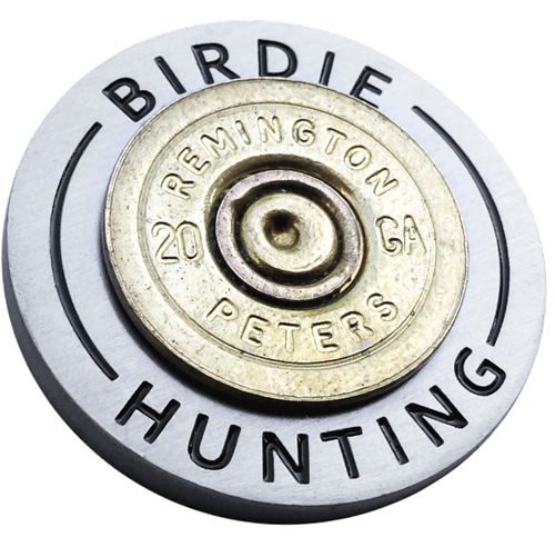 Birdie Hunting - 20 Gauge Shotgun Shell Ball Marker & Hat Clip by ReadyGOLF
