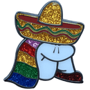 ReadyGolf: Glitter Ball Marker & Hat Clip - Mexican Sombrero Man