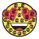 ReadyGolf: Emoji Smiling Face With Heart-Eyes Ball Marker & Hat Clip with Crystals