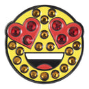 ReadyGolf: Emoji Smiling Face With Heart-Eyes Ball Marker & Hat Clip with Crystals
