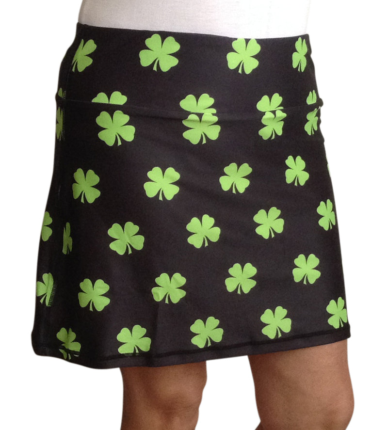 Four-Leaf Clover (Lime Green) Ladies Active SKORT by ReadyGOLF