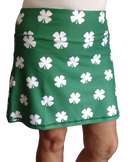 Four-Leaf Clover (White) Ladies Active SKORT by ReadyGOLF
