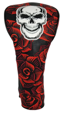 Skull & Roses All-Over Embroidered Driver Headcover by ReadyGOLF