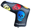 ReadyGolf: Embroidered Blade Putter Cover - Rainbow Skulls