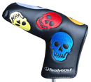 ReadyGolf: Embroidered Blade Putter Cover - Rainbow Skulls
