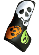 ReadyGolf: Embroidered Blade Putter Cover - Rainbow Skulls