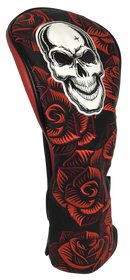 Skull & Roses All-Over Embroidered Driver Headcover by ReadyGOLF