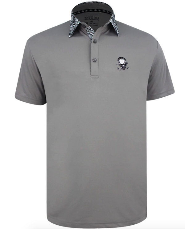 Tattoo Golf: Men's VIP ProCool Golf Shirt - Grey