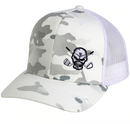 Tattoo Golf: Camo Trucker Golf Hat - White Headwear