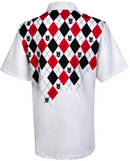 Tattoo Golf: Men's Performance Monster Cool-Stretch Golf Shirt - White Clothing