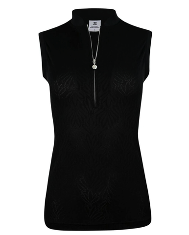Daily Sports Women's Linn Sleeveless Black Polo Shirt (Size Medium) SALE