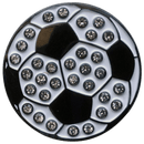 ReadyGolf: Soccer Ball Ball Marker & Hat Clip with Crystals