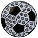 ReadyGolf: Soccer Ball Ball Marker & Hat Clip with Crystals