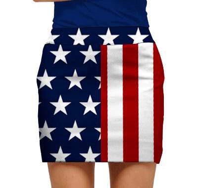 Stars and Stripes Womens Golfing Skorts by Loudmouth Golf