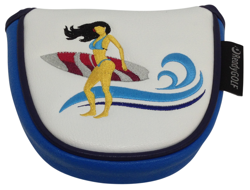 ReadyGolf: Surfer Girl Embroidered Putter Cover by ReadyGOLF - Mallet
