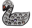ReadyGolf: Swan with Crystals Ball Marker Earrings
