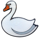 ReadyGolf: Glitter Ball Marker & Hat Clip - Swan