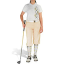 Golf Knickers: Ladies Argyle Paradise Golf Shirt - Natural/White Clothing