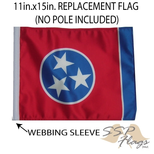 SSP Flags: 11x15 inch Golf Cart Replacement Flag - Tennessee