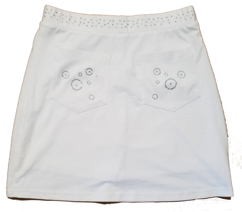 Titania Golf Women's White Bling Band Skort (Size Small) SALE