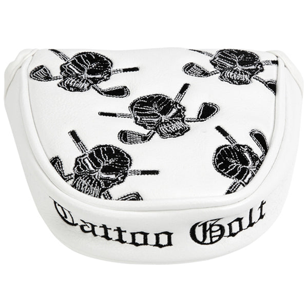 Tattoo Golf Mallet Putter Cover - White/Black