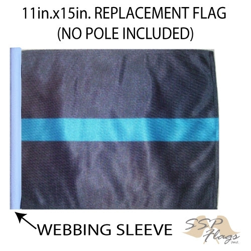 SSP Flags: 11x15 inch Golf Cart Replacement Flag - Thin Blue Line