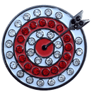 ReadyGolf: Target Golf Ball Marker & Hat Clip with Crystals