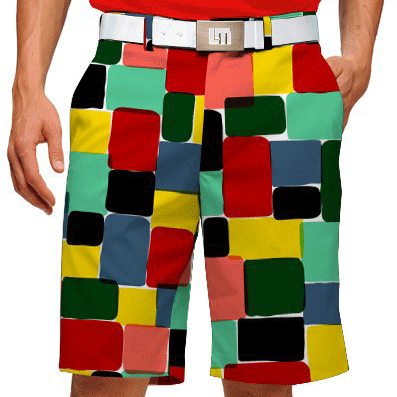 Loudmouth Golf: Men's Shorts - Technicolor Dream