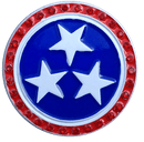 ReadyGolf: Tennessee Flag Ball Marker & Hat Clip with Crystals