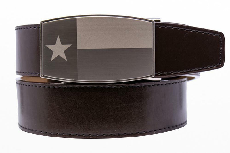 Nexbelt: Men's Heritage Series Dress Golf Belt - Texas Pewter Aston Espresso