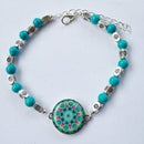 One Putt Designs - Think Birdie Turquoise Ball Marker Ankle Bracelet