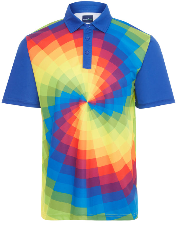 Tie Dye Mens Golf Polo Shirt by ReadyGOLF