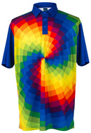 Tie Dye Mens Golf Polo Shirt by ReadyGOLF