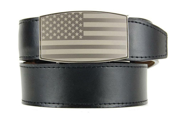 Nexbelt: Men's USA Heritage Series Dress Belt - Pewter Aston Black