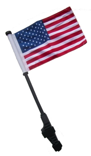 SSP Flags: Small 6x9 inch Golf Cart Flag with EZ On/Off Pole Bracket - USA