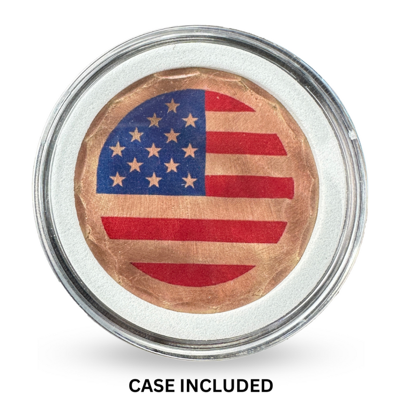 Sunfish: Copper Ball Marker - USA Flag