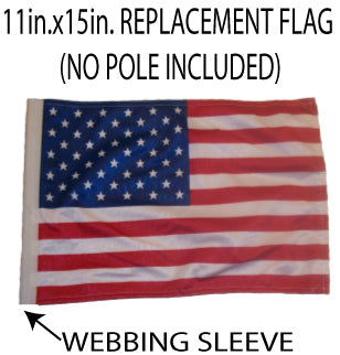 SSP Flags: 11x15 inch Golf Cart Replacement Flag - USA