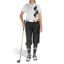 Golf Knickers: Ladies Argyle Paradise Golf Shirt - Black/Taupe/Charcoal Clothing