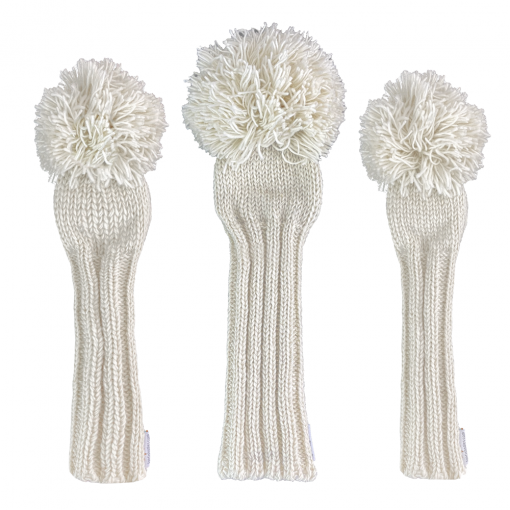 Sunfish: Hand-Knit Classic Headcovers - White Out All White